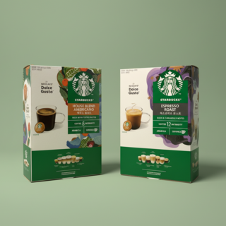 스타벅스 하프앤하프 돌체구스토 캡슐커피 하우스블렌드 / 에스프레소 로스트 혼합 상품 반반 각 30개, 1세트, 60개입, 420g
