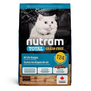 Nutram 紐頓 無穀貓飼料 T24 鱒魚鮭魚配方 全齡貓適用 呵護腸胃, 1.13kg, 鮭魚, 1包
