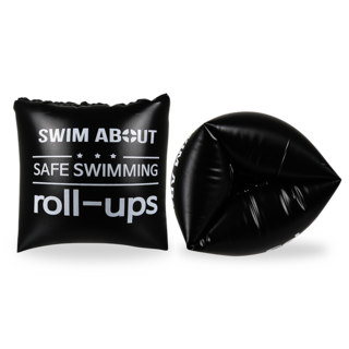 스윔어바웃 롤업 암링 암튜브 튜브 팔 미니 감성 튜브, 블랙, 1세트