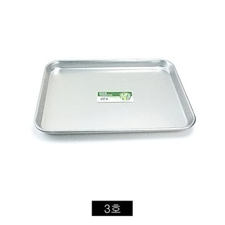 가벼운 식당 밑반찬 서빙용 사각 양은쟁반 대형 45cm x 35cm 고깃집 밑반찬 세팅 직사각 쟁반 대형, 1개