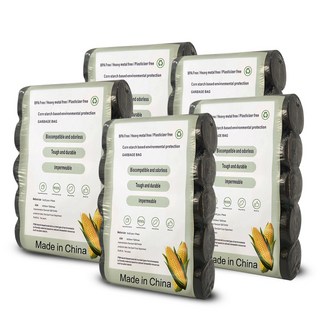 로에드 1+1 음식물쓰레기봉투 쓰봉 생분해비닐봉투 자연분해 리필봉투 45 x 50cm 100매, 음식물쓰레기봉투-블랙 5팩(25롤), 1개