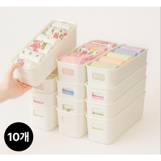 패링치즈 다용도 수납함 정리함, 10개, 화이트