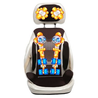 imini 6D溫感揉搥開背按摩椅墊 多部位溫感揉捏推拿 腰部震動滾動 正廠保固, 黑