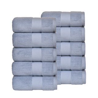 록신 명품 호텔수건 코마사 호텔 피크닉 수건 40수 코마사 데일리 타월 10종세트, 1세트, 베이비블루