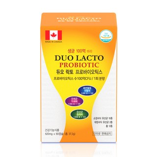 듀오락토 프로바이오틱스 유산균 DUO LACTO, 1개, 60정