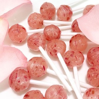 妮可 粉嫩玫瑰棒棒糖 網紅爆款 送女友情侶 糖果 玫瑰花造型, 1個, 玫瑰花味棒棒糖19支