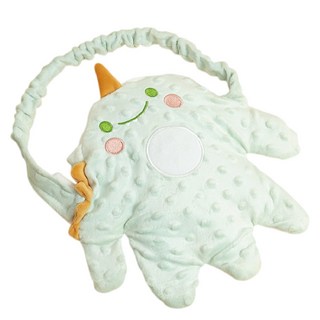 MUSI 自動拍打安撫手掌 可加熱紅豆內芯 44首音樂遙控哄睡神器 寶寶安撫拍拍娃娃 小恐龍款, 1個, 44首歌自動拍打安撫手掌-小恐龍