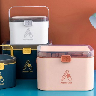 여행 캠핑 필수 용품 구급상자 약통 메디컬박스 대형, 대형 화이트