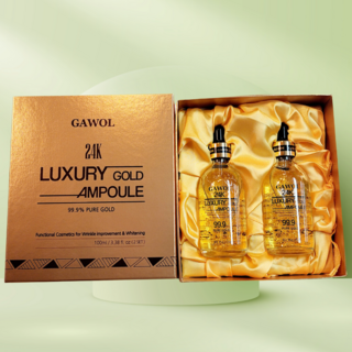 피부 탄력과 윤기를 채우는 순금 24K 골드앰플 100ml 2개 기능성 앰플세트 국산제조, 1개