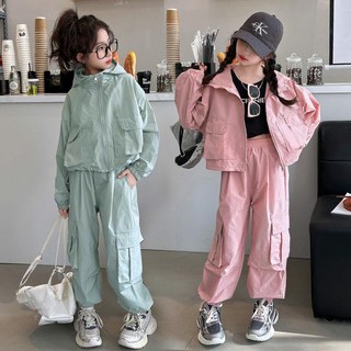 UPPERCUT 봄가을 여아 트레이닝복세트 초등학생 후드집업 세트 아동 상하복세트 트랙수트 츄리닝 댄스복 남녀공용