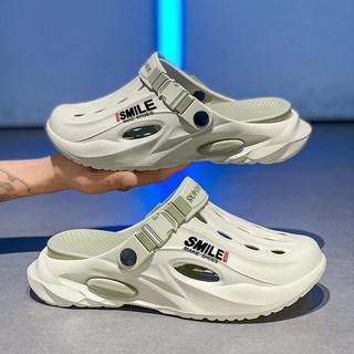 椰子洞洞鞋男鞋 夏季防水防滑外穿涼鞋 厚底拖鞋 戶外運動沙灘鞋