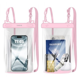 TAOMI 물놀이 대용량 핸드폰 방수팩 BIG9, 1개, 핑크