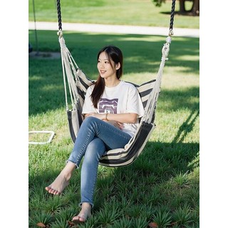 [좁은 공간 힐링] 행잉체어 1인용 실내용 자취방 그네의자, 12. 흰색 지퍼형