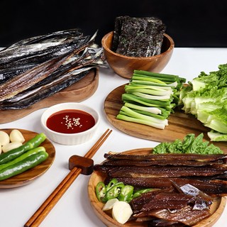 포항 구룡포 자연산 돌미역 과메기 야채세트, 1박스, 40쪽+야채세트(대)