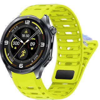 Lamshaw OnePlus Watch 3 밴드와 호환 22mm 땀 방지 스포츠 실리콘 통기성 유니 스트랩 3 2 46mm / 2R 1 스마트 워치와 호환 (스타라이트, 초록색