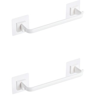 GUNU 黏貼式浴室拖鞋多功能置物架, 2個, 白色