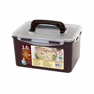 쿨맥시2 초코 직사각 45호 3.5L 핸들형/ 반찬통 밀폐용기 보관용기, 1개