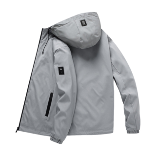 男款工裝防風連帽外套