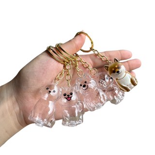 博美狗造型鑰匙圈, 比熊, 1個