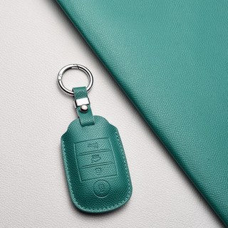 천연 소가죽 기아 키 커버 케이스 A4타입 4버튼 호환 (K3K5쏘울올뉴카렌스카니발니로쏘렌토스포티지 등), 기아/A4 타입, 그린