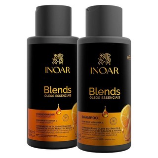 Inoar Blends 샴푸 컨디셔너 키트 비타민 C 코코넛 아보카도 아르간 오일 함유 깊은 수분 개선 광택 각 500ml, Inoar Blends 샴푸 & 컨디셔너 키트 C 코코, 1개