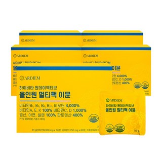 아르디엠 하이비타 원데이액티브 올인원 멀티팩 이뮨 멀티 비타민 2.7g x 30포, 5개, 30회분