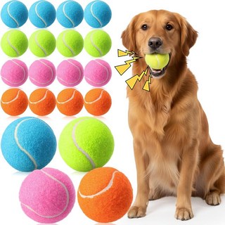 Skylety 6.4cm(2.5인치) 삑삑이 테니스 공 벌크 강아지용 탄력 있는 플로팅 개 놀이 용품 훈련 인터랙티브 가져오기 장난감 실내 및 실외 소형 중형 (멀티컬러), 멀티컬러, 40