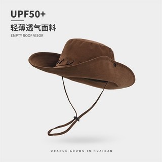 西部牛仔帽子夏季帽簷露營遮陽防曬漁夫帽戶外遮陽帽旅遊徒步登山