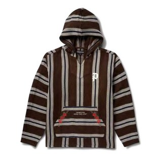 NEVERMIND.INC 民族風保暖披肩斗篷，柔軟舒適，多功能穿搭，展現波西米亞風格, BROWN 棕色,M, 1個