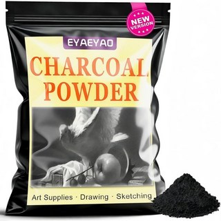 비브랜드 목탄 숯가루 파우더 드로잉 스케치 미술용 음영 블렌딩 2파운드, 32 Ounces