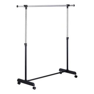 鐵頭鐵輪 台灣製造 曬衣架 晾衣架 掛衣架 高度可伸縮76-145 長度可伸縮105-185 cm, A-230-單桿衣架(一筆訂單限1組, 鐵管+塑料配件