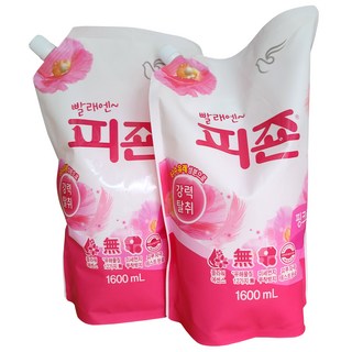 피죤 섬유유연제 리필 1600ml 핑크로즈 1개, 1.6L