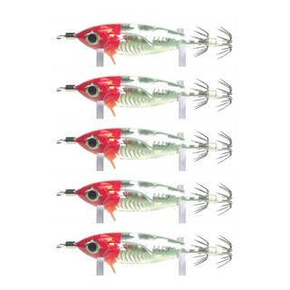 씨넥스 쪼꼬미500 에기 25년형 신제품 (갑오징어 주꾸미 한치 낙지 낚시용 에기), 1세트, 5.3g, J531 레이저 고추장