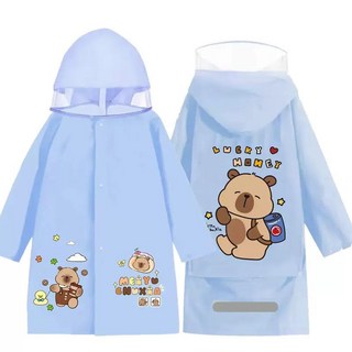 新款6-12歲男童女童寶寶雨披小學生幼兒園書包位反光無味兒童雨衣