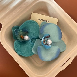 ll 초선녀 나비 난초 헤어핀 보라색 옆면 꽃 헤어 장식 꽃 클립 다용도 헤어핀 고풍스러운 헤어 장식 여성 숲 스타일