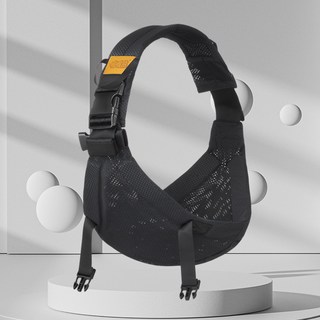 喔喔熊嬰兒簡易橫抱前抱夏季多功能抱娃通用神器輕便揹帶, 黑色:1個, 1個