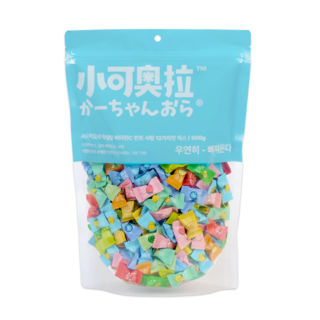 샤오커오라 정품 무설탕 제로당 비타민C 민트 박하 미니 과일 사탕 캔디 중형 12가지맛 믹스, 500g, 1개