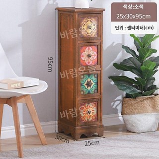 엔틱 나비장 빈티지 문갑 고가구 자개장 복고풍 화초장 오동나무 약장 반닫이 자게장 수납장, E. 4칸, 자가 설치