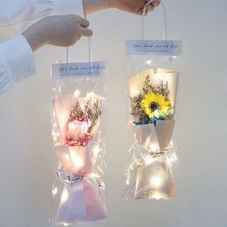 【樂購】 滿天星玫瑰生日七夕禮物送女生閨蜜情人節520母親節干花花束禮品, 粉康乃馨·小花束,乾花包, 1個