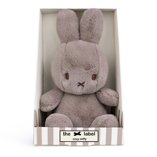 BON TON TOYS Miffy 米菲兔 恬柔盒裝填充玩偶 23CM (共4色) - 日韓代購 送禮, 灰褐, 1個