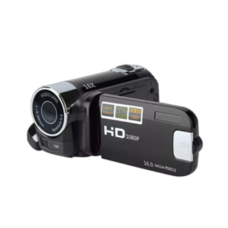 고급형 + 셀카모드 포토토 빈티지 캠코더 충전형 레트로 Y2K 캠코더, 블랙