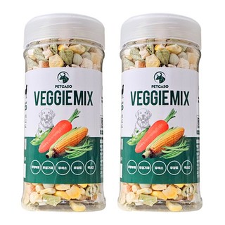 펫카소 강아지 야채믹스 국내산 동결건조, 2개, 62g, 혼합맛