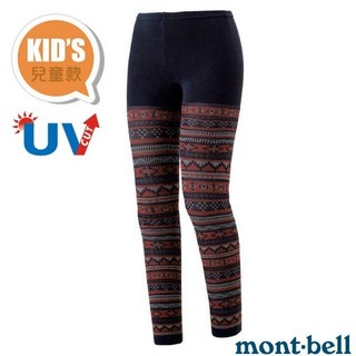 【mont-bell 日本】兒童保暖抗菌除臭羊毛褲襪 內搭褲 衛生褲 羊毛襪 緊身褲 滑雪襪 賞雪 1107165