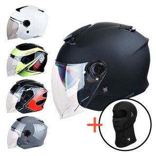 MT RS10 신형 오토바이 헬멧 초경량1050g 오픈페이스 썬바이저 내장 라이더 헬멧, M, 화이트