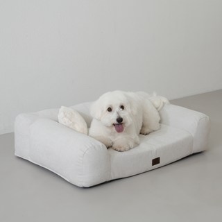 캣독랩 국산 메모리폼 펫소파 / KC인증 / 2년 As / 10년 내구성 / 방석 / 쿠션 / 소형 중형 대형, 1개, 크림 화이트