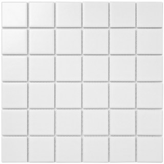 자기질 모자이크 주방 현관 욕실 수영장 벽 바닥 타일 화이트무광 48, 11개, 화이트