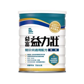 來而康 益富 益力壯 糖尿病配方 營養均衡配方奶粉(原味)(750g/罐), 1個, 750ml