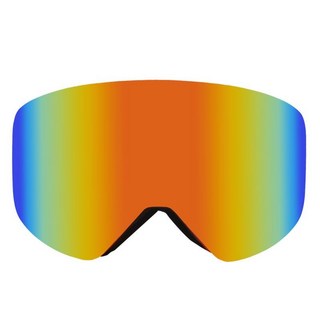 臺灣出貨新款磁鐵柱麵滑雪眼鏡雙層防霧磁吸滑雪風鏡OTG雪地護目鏡 防風鏡可開發票, 紅色, 1個