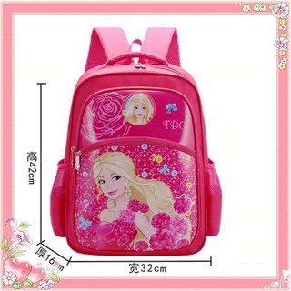 比比小舖 兒童小學生書包 芭比公主Hello Kitty卡通三層國小書包 護脊減負雙肩背包 1-6年級