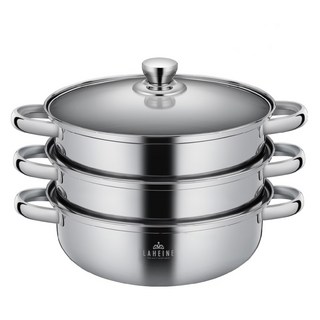 부모님 / 집들이 선물추천 가성비 끝판! IH 올스테인레스 3단 찜솥 전골냄비 28cm, 1개